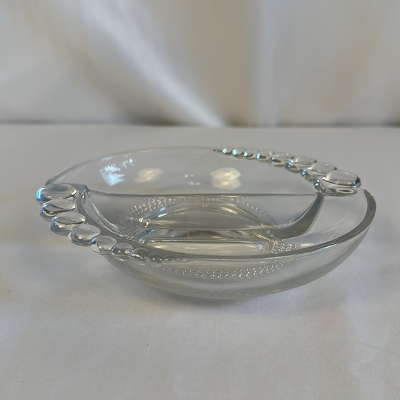 Duncan & Miller Glass Divided Dish in Teardrop Pattern - Picture 10 of 15